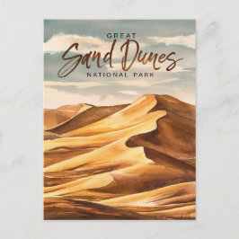 Nationalpark Grande Sanddünen Feiertagspostkarte