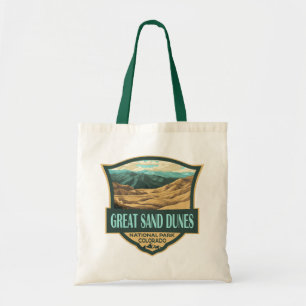 Nationalpark Great Sand Dunes - Illustration Retro Tragetasche