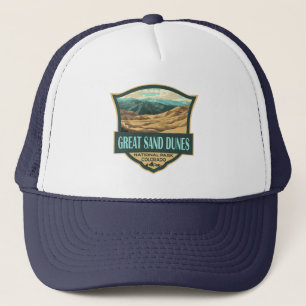Nationalpark Great Sand Dunes - Illustration Retro Truckerkappe