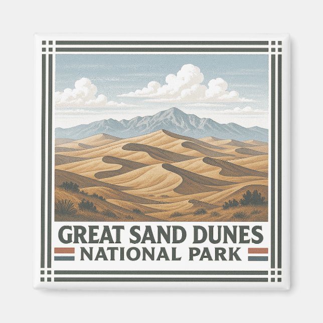 Nationalpark Great Sand Dunes Magnet (Vorne)