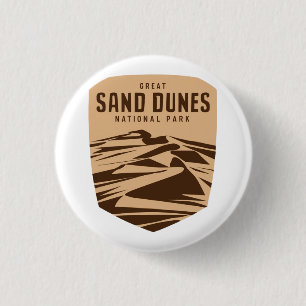Nationalpark Great Sand Dunes Minimal Emblem Button