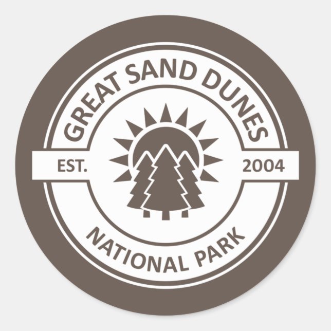 Nationalpark Great Sand Dunes Runder Aufkleber (Vorderseite)