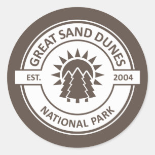 Nationalpark Great Sand Dunes Runder Aufkleber