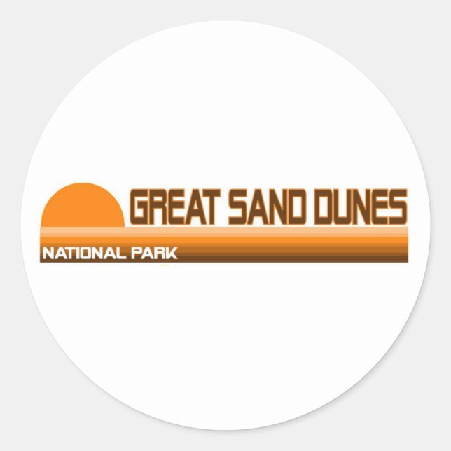 Nationalpark Great Sand Dunes Runder Aufkleber (Vorderseite)