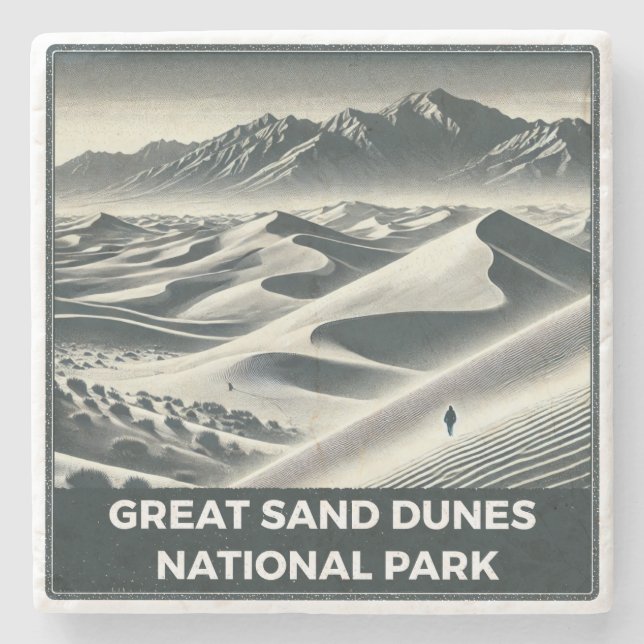 Nationalpark Great Sand Dunes Steinuntersetzer (Vorderseite)