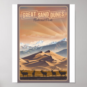 Nationalpark Große Sanddünen Poster