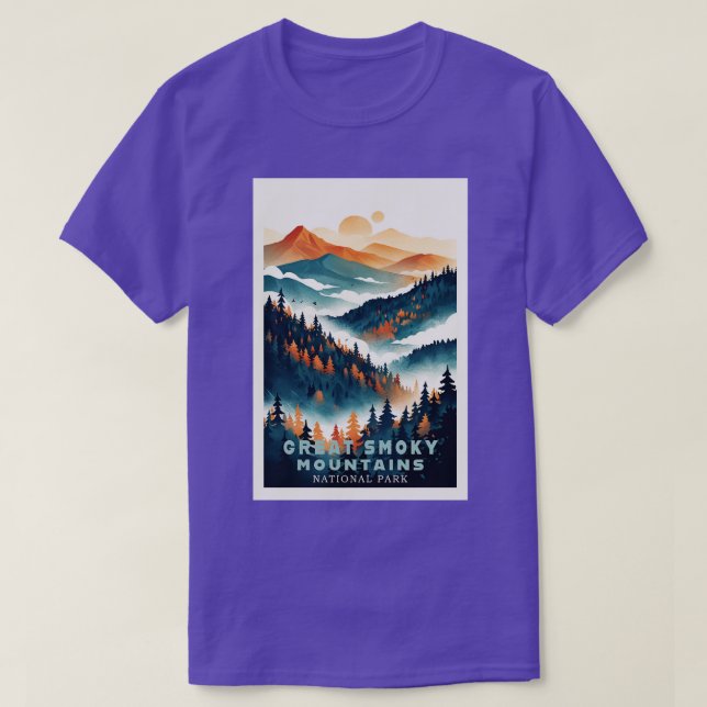 Nationalpark Große Smokygebirge - Reise 16 T-Shirt (Design vorne)