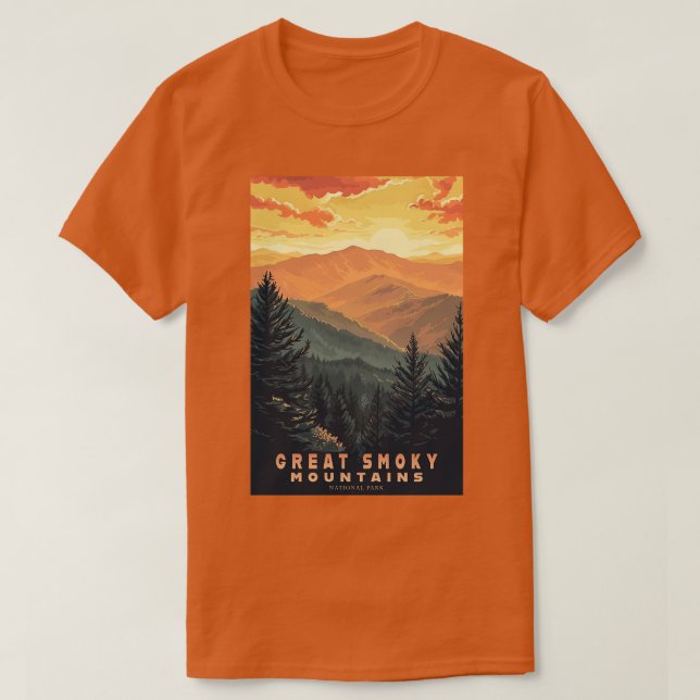 Nationalpark Große Smokygebirge - Reise 17 T-Shirt (Design vorne)
