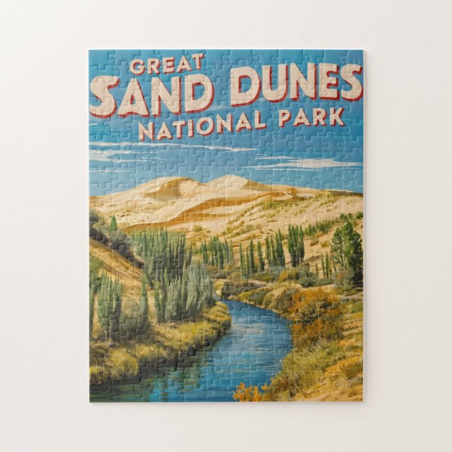Nationalpark Grosses Sand Dunes Puzzle (Vertikal)