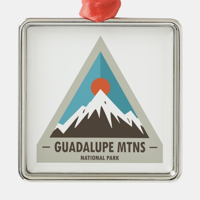 Nationalpark Guadalupe Ornament Aus Metall (Vorne)