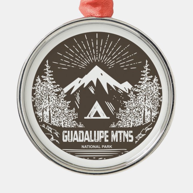 Nationalpark Guadalupe Ornament Aus Metall (Vorne)