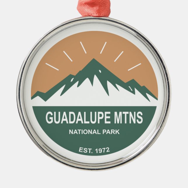 Nationalpark Guadalupe Ornament Aus Metall (Vorne)