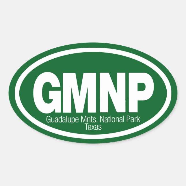 Nationalpark Guadalupe Ovaler Aufkleber (Vorderseite)