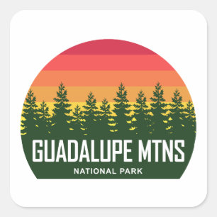 Nationalpark Guadalupe Quadratischer Aufkleber