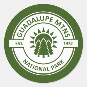 Nationalpark Guadalupe Runder Aufkleber