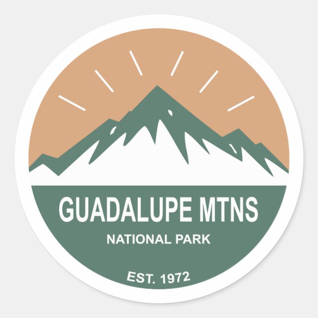 Nationalpark Guadalupe Runder Aufkleber (Vorderseite)