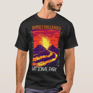 Nationalpark Hawaii Kilauea Vulkan Vin T-Shirt