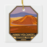 Nationalpark Hawaii Nationalpark Muna Vintag Keramikornament<br><div class="desc">Hawaii Vulkanus Vektorgrafik Design. Der Park liegt auf der Insel Hawaii. Im Herzen der Stadt liegen die aktiven Vulkane Kīlauea und Mauna Loa.</div>