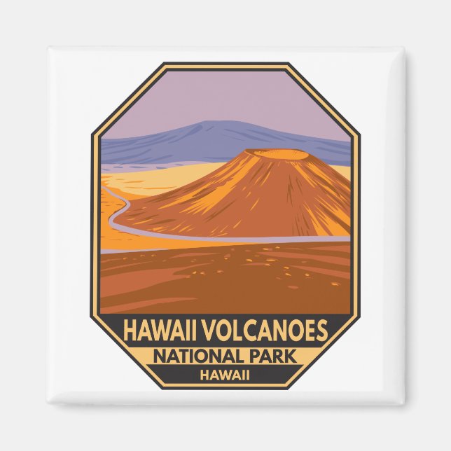 Nationalpark Hawaii Nationalpark Muna Vintag Magnet (Vorne)