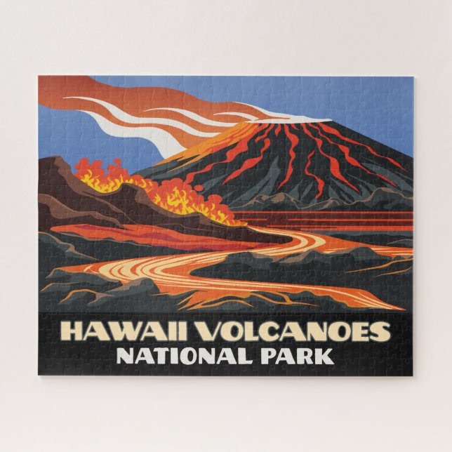 Nationalpark Hawaii Nationalpark Munia Vintag Puzzle (Horizontal)