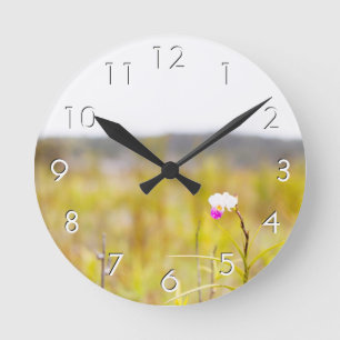 Nationalpark Hawaii Tropical Orchid Runde Wanduhr