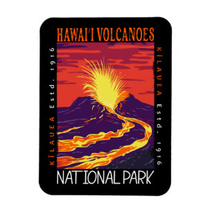 Nationalpark Hawaii Vintag beängstigend Magnet
