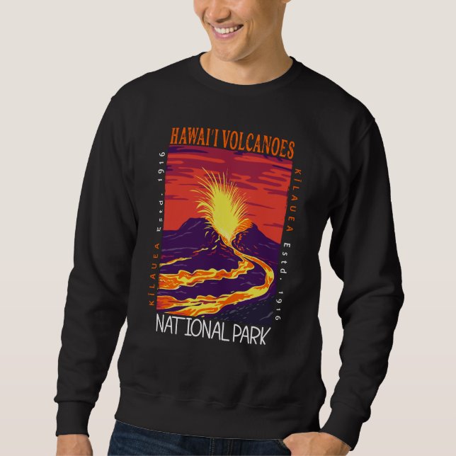 Nationalpark Hawaii Vintag beängstigend Sweatshirt (Vorderseite)