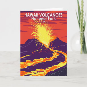 Nationalpark Hawaii-Volcanoes Vintage Karte