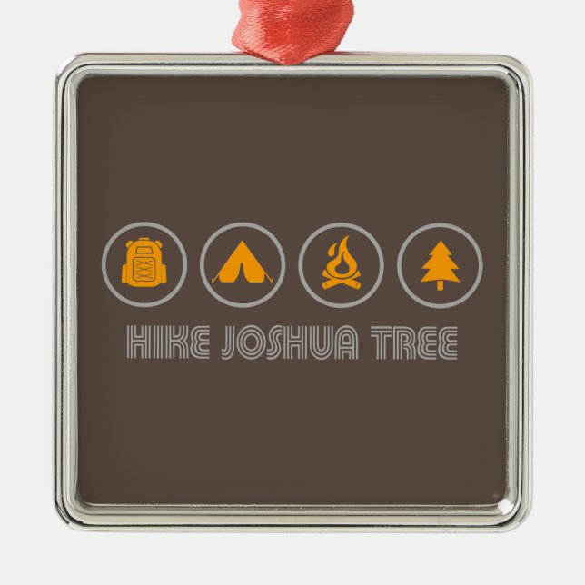 Nationalpark Hike Joshua Tree Ornament Aus Metall (Vorne)