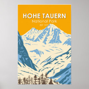Nationalpark Hohe Tauern Alpen Österreich Vintage Poster