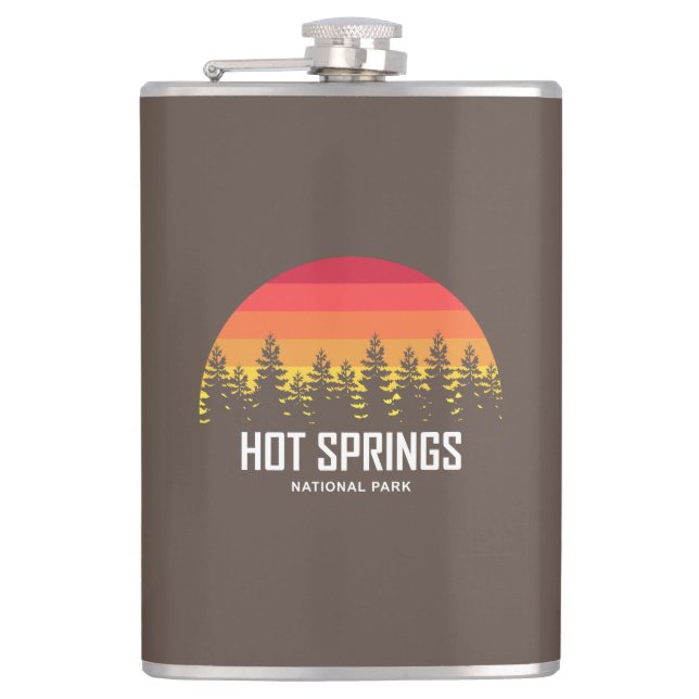 Nationalpark Hot Springs Flachmann (Vorderseite)