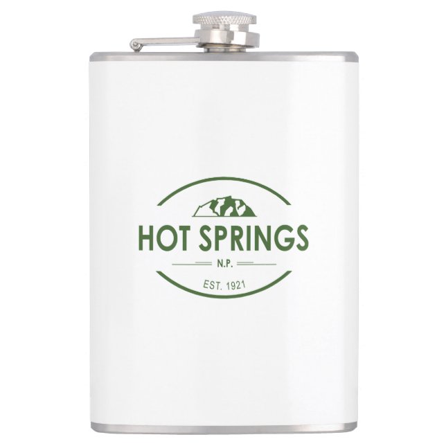 Nationalpark Hot Springs Flachmann (Vorderseite)