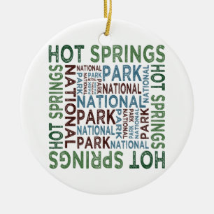 Nationalpark Hot Springs Keramik Ornament