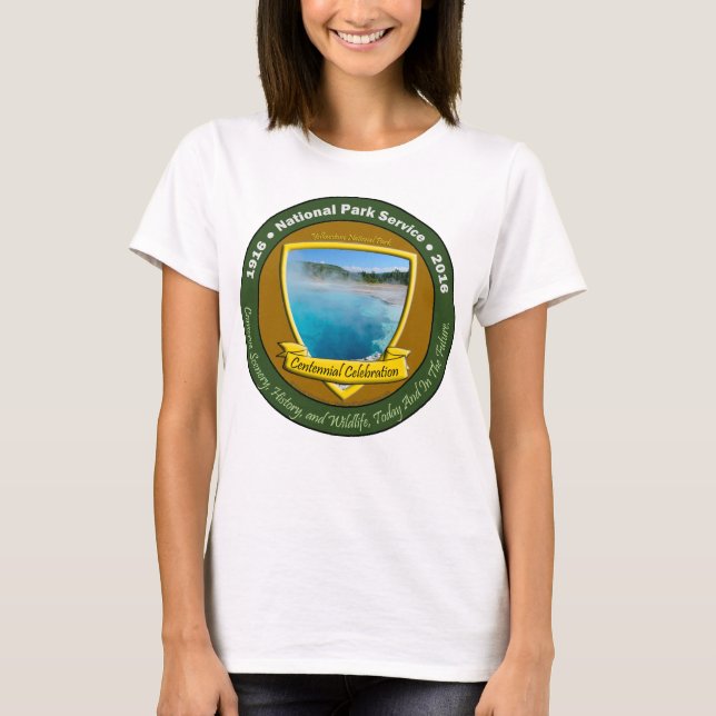 Nationalpark-hundertjähriges T-Shirt Yellowstone (Vorderseite)