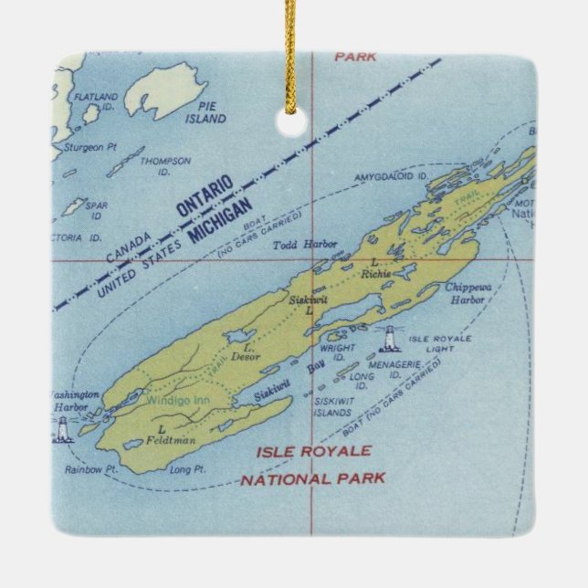 Nationalpark Isle Royale Keramikornament (Rückseite)