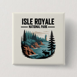 Nationalpark Isle Royale Landschaftlich Wilderness Button