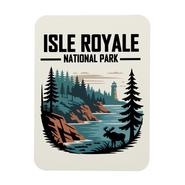 Nationalpark Isle Royale Landschaftlich Wilderness Magnet (Vertikal)