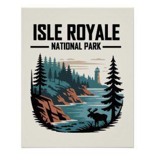 Nationalpark Isle Royale Landschaftlich Wilderness Poster
