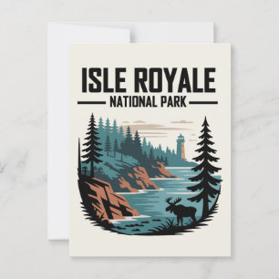 Nationalpark Isle Royale Landschaftlich Wilderness Postkarte