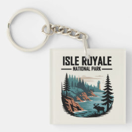 Nationalpark Isle Royale Landschaftlich Wilderness Schlüsselanhänger