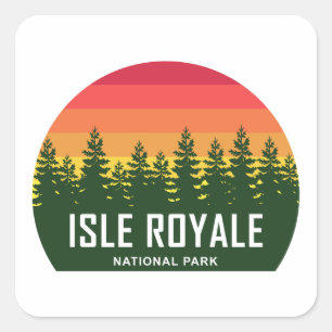 Nationalpark Isle Royale Quadratischer Aufkleber