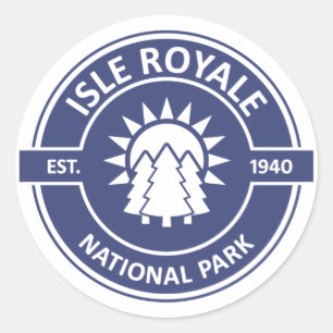 Nationalpark Isle Royale Runder Aufkleber