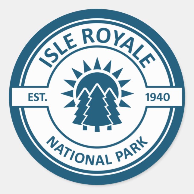 Nationalpark Isle Royale Runder Aufkleber (Vorderseite)