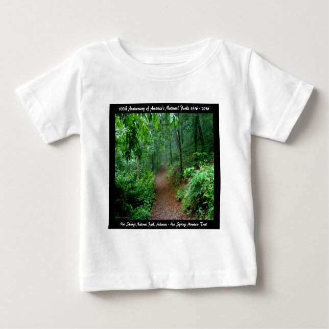 Nationalpark Jubiläum Hot Springs Mt Baby T-shirt (Vorderseite)