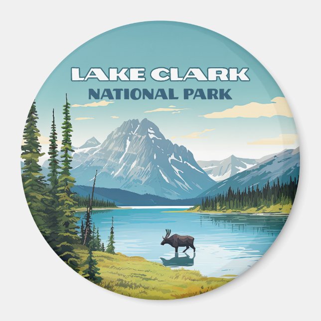 Nationalpark Klettersee Alaska Magnet (Vorne)