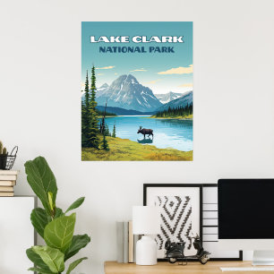 Nationalpark Klettersee Alaska Poster