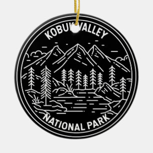 Nationalpark Kobuk Tal Alaska Monoline Keramik Ornament