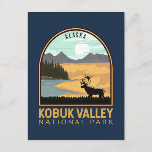 Nationalpark Kobuk Tal Vintages Emblem Postkarte