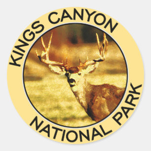 Nationalpark König-Canyon Runder Aufkleber