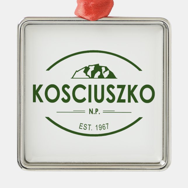 Nationalpark Kosciuszko Ornament Aus Metall (Vorne)